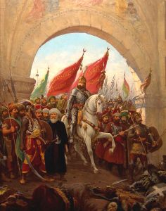 Ilustrasi Sultan Muhammad Al Fatih memasuki Konstantinopel oleh Fausto Zonaro